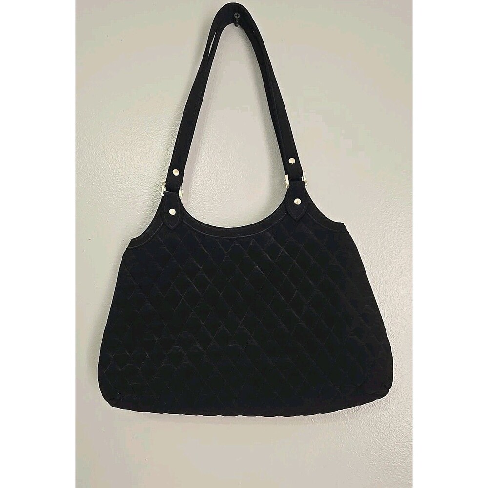 Vera Bradley Black Quilted Shoulder Hobo  Shoulder Bag